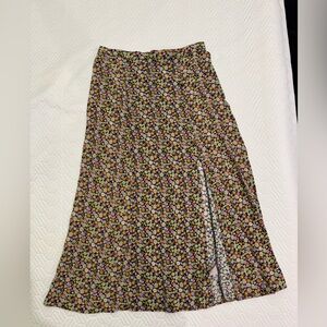 Philosophy Floral Midi Skirt with Slit (skirt only) - L